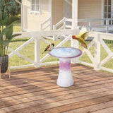 Ceramic Birdbath for Patio, Garden - Rose Ombre W3273P322556