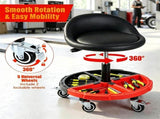 Adjustable Rolling Mechanic Stool with Backrest & Removable Tool Tray, 360&deg Swivel Lockable 17950819
