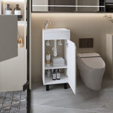 FM FURNITURE Quartzsite Bathroom Vanity with Integrated Sink, White B128P293881