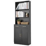 Bathroom Storage Cabinet, Cabinet with Two Doors and Drawers, Adjustable Three-layer Open N725P186645B