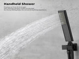 Male NPT Waterfall Tub and Shower Faucet Set, Suntisbo 10-Inch Matte Black Rain Shower SystemUnable 06639859