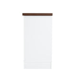 Modern White TV Console, 67" Width TV Stand, Glass Doors & Storage Drawers, Adjustable Shelves N779P296233W