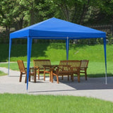 ZNTS 10'x10' Gazebo Waterproof Outdoor Canopy Patio Tent Party Tent for Wedding BBQ Cater, Blue 44411827