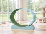 80*34*86CM Light blue PP track connector assembly, circular design with green carpet 1 cat teaser 07017045