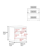 Natural Oak and Matt Grey Nightstand with 1-Drawer B062P290238