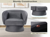 360&deg Swivel Barrel Chair - Plush UpholsteryLumbar Pillow, 400lbs Capacity, Gray 87209728