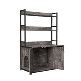 Large Cat Litter Box Enclosure Shelf Storage, Hidden Cat Washroom Furniture, Wooden Cat House W578P303859