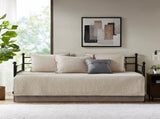 6 Piece Reversible Plaid Daybed Cover Set Neutral Daybed B035P266679