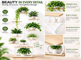 Tree Shaped Stand with Full Spectrum Grow Light, Rolling Wheels, Hooks, 8 Tiered Metal Wood 92054648