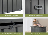 200 Gallon Outdoor Storage Deck Box Waterproof, Large Patio Storage Bin for Outside Cushions, Throw W1859P145360
