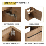 18'' Floating Wall-Mounted Vanity with Ceramic Sink & Soft-Close Cabinet Door, For Small W999P236339