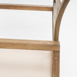 Outdoor Acacia Wood Club Chairs, 2-Pcs Set, Natural Stained / White, 25.5"D x 24.5"W x 33.0"H 56836.00