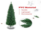 5ft Slim Pencil Christmas Tree - Space-Saving Design for Small Corners, 220 Realistic PVC Branches 72369456