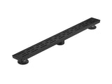 28 Inch Linear Shower Drain with Removable Brick Patterned Grate Cover, 304 Stainless Steel Shower 77812055