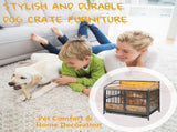 Multi-function Furniture Style Dog Crates Storage, Dog Crate Furniture Large Wooden Dog Kennel W840P291740