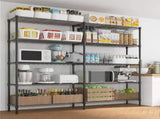 58''W Adjustable Storage Shelves 1500LBS NSF Wire Shelving Unit 5 Tier Metal Shelving for Storage 27764332