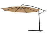 10 FT Solar LED Patio Outdoor Umbrella Hanging Cantilever Umbrella Offset Umbrella Easy Open 73726106