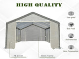 20' x10' x 9' Walk-in Greenhouse with Roll Up Door With 6 Closeable Windows 97780791