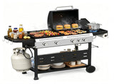3-in-1 Outdoor Gas Grill, 48000 BTU 5-Burner Propane BBQ Grill with Flat Top Griddle & Side Burner, 31602193