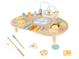 7-in-1 Wooden Baby Activity Table 12M Sensory Play Table with Music & Shape Sorting 80033746