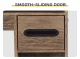 Toilet Cabinet has 2 Doors and Contains a 2-Tiered Bathroom cabinet with Side Storage Rack and 76264516