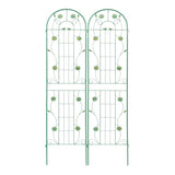 2 Pack Metal Garden Trellis 86.7" x 19.7" Rustproof Trellis for Climbing Plants Outdoor Flower W1586104735