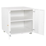Metal Printer Stand with Storage Mobile Printer Tables for Small Spaces with Door Adjustable Shelf W1247110443