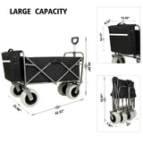 Beach Wagon with Big Wheels for Sand 500lbs capacity - All Terrain Steel Frame Utility Cart with 9" 70865367