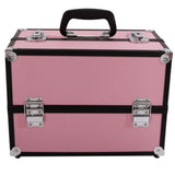 ZNTS SM-2083 Aluminum Alloy Makeup Train Case Jewelry Box Organizer Pink 83925841