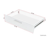 8-drawer particleboard cabinet with melamine finish 55.1*31.5*15.7in White 58333905
