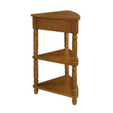 33.8'' Small Triangle Table, Wood Side Table for Small Spaces/ Living Room, 3 Tier End W1202P199465