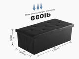 30 Inches Folding Ottoman with Storage Bench, Foot Rest Stool, End of Bed Storage Bench , Load 660 32057339