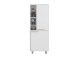 Kitchen Pantry 80.30" H 2 Doors, 9 Shelves, 4 Legs, White - Kitchen B097P395877