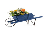 2 In 1 Wheelbarrow PlanterWooden Wagon Planter with 9 Magnetic Accessories for Garden Yard 43009863
