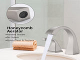 2-Handle Bathroom Sink Faucet with Drain, Brushed Nickel W122465392