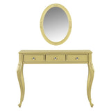 Luxury Makeup Vanity Desk with Oval Mirror, 3-Drawer Dressing Table for Jewelry Storage, Elegant N844P292481G