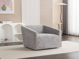 Nice Modern Upholstered Barrel Armchair, 360&deg Swivel T2574P205965