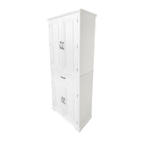 ZNTS Bathroom Storage Cabinet with Doors and Drawer, Multiple Storage Space, Adjustable Shelf, White WF308204AAK