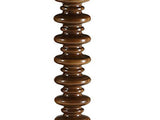 Walnut Round Wooden Side Table B062P189130