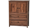 Bathroom Tall Cabinet with 2 Drawers and 2 Doors Made of MDF with Melamine Finish Storage Locker 67646189