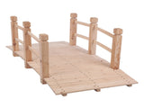 Arch Bridge Small Wooden Bridge Courtyard Outdoor Anticorrosive Wood Landscape Bridge Burlywood 67563764