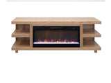 Laurel Canyon 82 inch Fireplace TV Stand for TVs up to 90 inches, Minimal Assembly, Natural Finish B108P292279