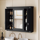 Bathroom Wall Cabinet with Mirror, Wall Mounted Medicine Cabinet with 5 Shelves, Mirrored Door Over N710P252503B