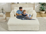 47.7'' Oversized Corduroy Chaise Longue with Ottoman, Deep Seat Reclining Chair Sofa, W1628P206066