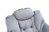 Living Room Chairs Modern Cotton Fabric Lazy Chair, Accent Contemporary Lounge Chair, Single Steel W1899P149718