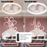 ZNTS Ceiling Fans with Lights Dimmable LED Embedded installation of thin modern ceiling fans W1340120484