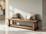 55" Entryway Bench, Narrow Shoe Organizer for Entry, Mudroom, or Living Room 28711303