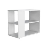 Rio Verde Side Table in Melamine with Open Storage, White B128P263719