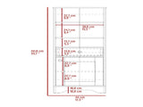 Light Grey 1-Drawer 3-Shelf Linen Cabinet B06280550