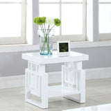 High Glossy White Rectangular End Table B062P153624